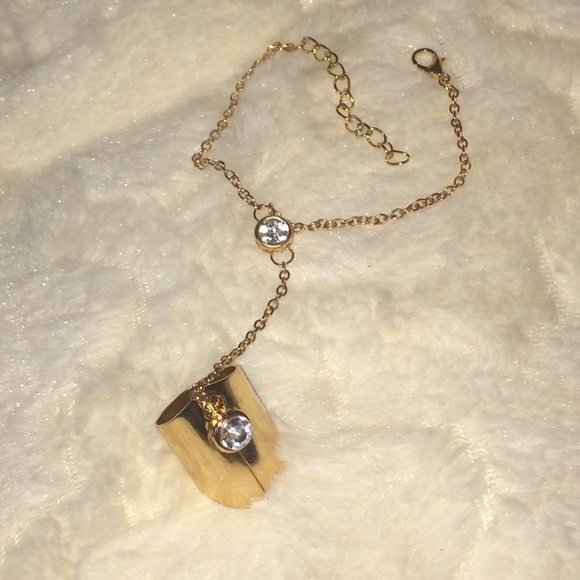 Gold Plated Crystal Bracelet Ring - Picture 5 of 6